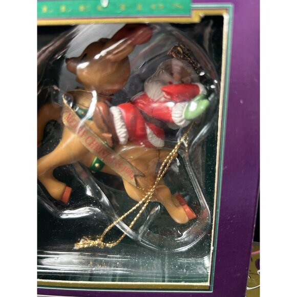 5 Mistletoe Magic Christmas Ornament Orig Boxes Baby Reindeer Train Mouse & Elf - Picture 3 of 16